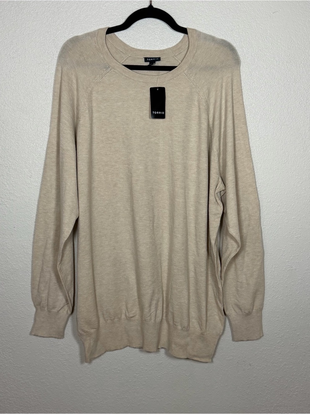 Torrid 3 Heather Oatmeal Everyday Soft Pullover Crew Neck Sweater Lightweight